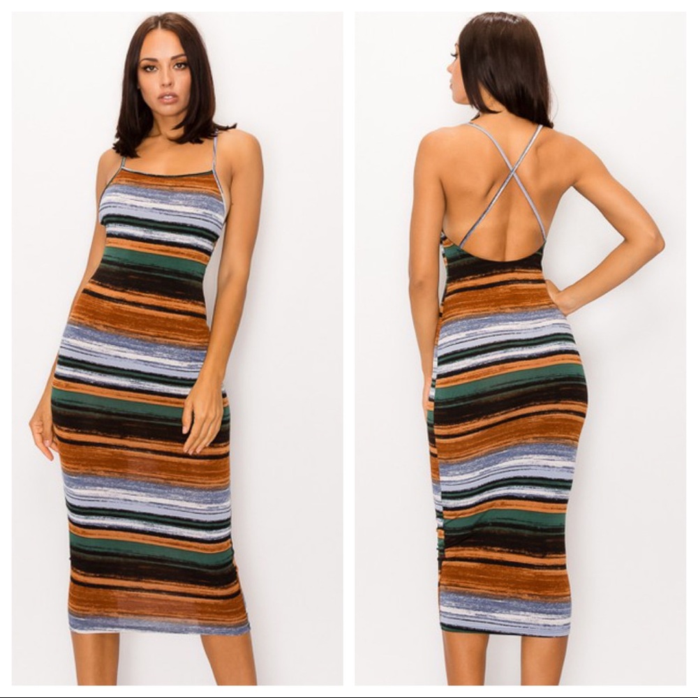 Earth Tones Midi Dress